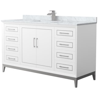 A thumbnail of the Wyndham Collection WCH515160S-NAT-UNSMXX White / Brushed Nickel Hardware