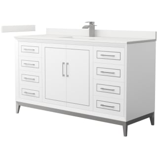 A thumbnail of the Wyndham Collection WCH515160S-QTZ-UNSMXX White / White Quartz Top / Brushed Nickel Hardware