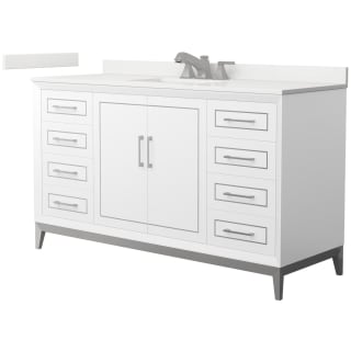 A thumbnail of the Wyndham Collection WCH515160S-QTZ-US3MXX White / White Quartz Top / Brushed Nickel Hardware