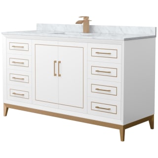 A thumbnail of the Wyndham Collection WCH515160S-NAT-UNSMXX White / Satin Bronze Hardware