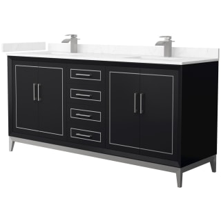 A thumbnail of the Wyndham Collection WCH515172D-VCA-UNSMXX Black / Carrara Cultured Marble Top / Brushed Nickel Hardware