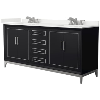 A thumbnail of the Wyndham Collection WCH515172D-QTZ-US3MXX Black / White Quartz Top / Brushed Nickel Hardware