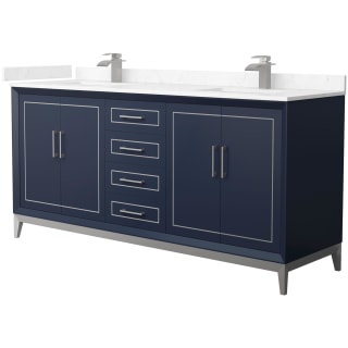 A thumbnail of the Wyndham Collection WCH515172D-VCA-UNSMXX Dark Blue / Carrara Cultured Marble Top / Brushed Nickel Hardware