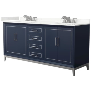 A thumbnail of the Wyndham Collection WCH515172D-QTZ-US3MXX Dark Blue / Giotto Quartz Top / Brushed Nickel Hardware