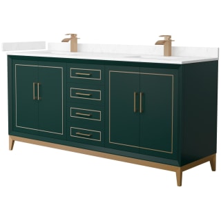 A thumbnail of the Wyndham Collection WCH515172D-VCA-UNSMXX Green / Carrara Cultured Marble Top / Satin Bronze Hardware
