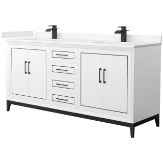 A thumbnail of the Wyndham Collection WCH515172D-VCA-UNSMXX White / Carrara Cultured Marble Top / Matte Black Hardware