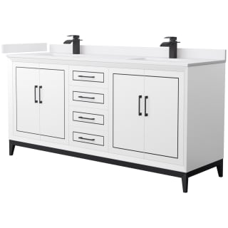 A thumbnail of the Wyndham Collection WCH515172D-VCA-UNSMXX White / White Cultured Marble Top / Matte Black Hardware