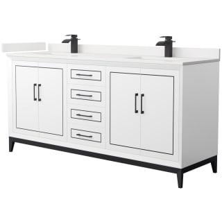 A thumbnail of the Wyndham Collection WCH515172D-QTZ-UNSMXX White / White Quartz Top / Matte Black Hardware