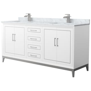A thumbnail of the Wyndham Collection WCH515172D-NAT-UNSMXX White / Brushed Nickel Hardware