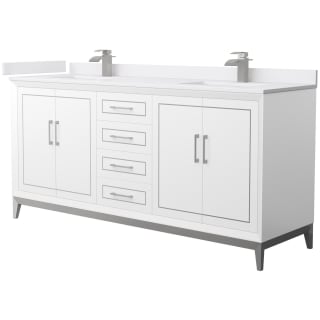 A thumbnail of the Wyndham Collection WCH515172D-VCA-UNSMXX White / White Cultured Marble Top / Brushed Nickel Hardware