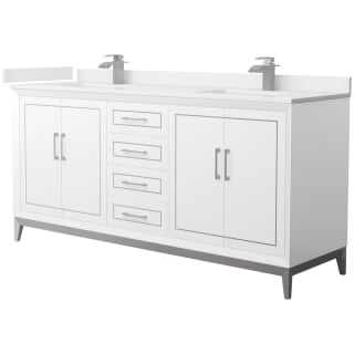 A thumbnail of the Wyndham Collection WCH515172D-QTZ-UNSMXX White / White Quartz Top / Brushed Nickel Hardware