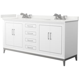 A thumbnail of the Wyndham Collection WCH515172D-QTZ-US3MXX White / White Quartz Top / Brushed Nickel Hardware