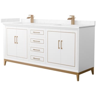 A thumbnail of the Wyndham Collection WCH515172D-VCA-UNSMXX White / Carrara Cultured Marble Top / Satin Bronze Hardware