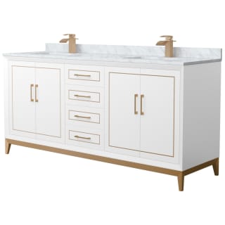 A thumbnail of the Wyndham Collection WCH515172D-NAT-UNSMXX White / Satin Bronze Hardware