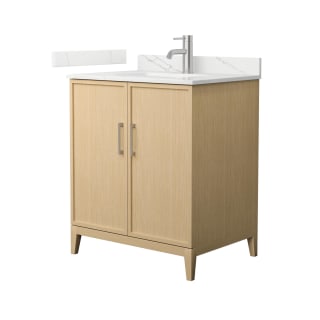 A thumbnail of the Wyndham Collection WCH717130S-QTZ-UNSMXX White Oak / Giotto Quartz Top / Brushed Nickel Hardware