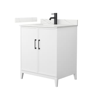 A thumbnail of the Wyndham Collection WCH717130S-QTZ-UNSMXX White / Giotto Quartz Top / Matte Black Hardware