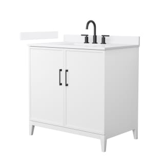 A thumbnail of the Wyndham Collection WCH717136S-QTZ-US3MXX White / White Quartz Top / Matte Black Hardware