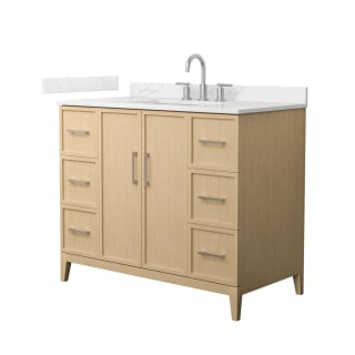 A thumbnail of the Wyndham Collection WCH717142S-QTZ-US3MXX White Oak / Giotto Quartz Top / Brushed Nickel Hardware