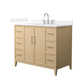 A thumbnail of the Wyndham Collection WCH717142S-QTZ-US3MXX White Oak / White Quartz Top / Brushed Nickel Hardware