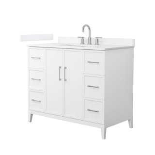 A thumbnail of the Wyndham Collection WCH717142S-QTZ-US3MXX White / White Quartz Top / Brushed Nickel Hardware