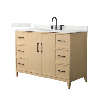 A thumbnail of the Wyndham Collection WCH717148S-QTZ-US3MXX White Oak / Giotto Quartz Top / Matte Black Hardware