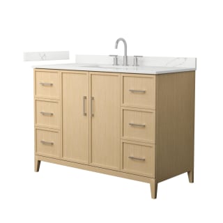 A thumbnail of the Wyndham Collection WCH717148S-QTZ-US3MXX White Oak / Giotto Quartz Top / Brushed Nickel Hardware