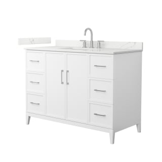 A thumbnail of the Wyndham Collection WCH717148S-QTZ-US3MXX White / Giotto Quartz Top / Brushed Nickel Hardware