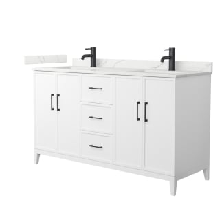 A thumbnail of the Wyndham Collection WCH717160D-QTZ-UNSMXX White / Giotto Quartz Top / Matte Black Hardware