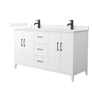 A thumbnail of the Wyndham Collection WCH717160D-VCA-UNSMXX White / White Cultured Marble Top / Matte Black Hardware