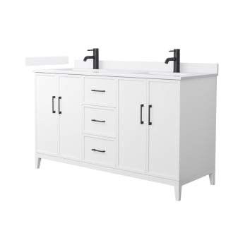 A thumbnail of the Wyndham Collection WCH717160D-QTZ-UNSMXX White / White Quartz Top / Matte Black Hardware