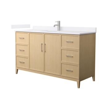 A thumbnail of the Wyndham Collection WCH717160S-VCA-UNSMXX White Oak / White Cultured Marble Top / Brushed Nickel Hardware