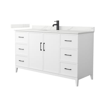 A thumbnail of the Wyndham Collection WCH717160S-QTZ-UNSMXX White / Giotto Quartz Top / Matte Black Hardware