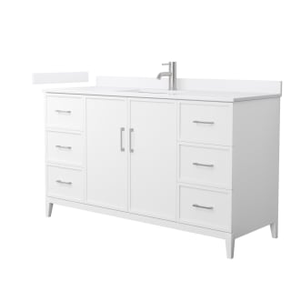 A thumbnail of the Wyndham Collection WCH717160S-QTZ-UNSMXX White / White Quartz Top / Brushed Nickel Hardware