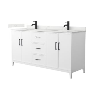 A thumbnail of the Wyndham Collection WCH717166D-QTZ-UNSMXX White / Giotto Quartz Top / Matte Black Hardware