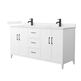 A thumbnail of the Wyndham Collection WCH717166D-VCA-UNSMXX White / White Cultured Marble Top / Matte Black Hardware