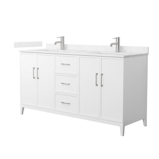 A thumbnail of the Wyndham Collection WCH717166D-VCA-UNSMXX White / Carrara Cultured Marble Top / Brushed Nickel Hardware