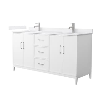 A thumbnail of the Wyndham Collection WCH717166D-VCA-UNSMXX White / White Cultured Marble Top / Brushed Nickel Hardware