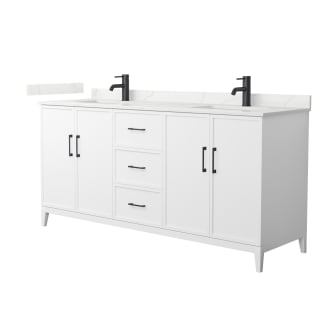 A thumbnail of the Wyndham Collection WCH717172D-QTZ-UNSMXX White / Giotto Quartz Top / Matte Black Hardware