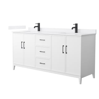 A thumbnail of the Wyndham Collection WCH717172D-QTZ-UNSMXX White / White Quartz Top / Matte Black Hardware