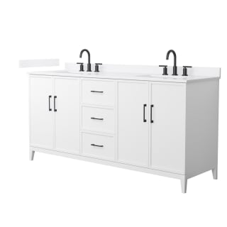 A thumbnail of the Wyndham Collection WCH717172D-QTZ-US3MXX White / White Quartz Top / Matte Black Hardware