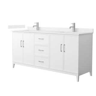 A thumbnail of the Wyndham Collection WCH717172D-VCA-UNSMXX White / Carrara Cultured Marble Top / Brushed Nickel Hardware