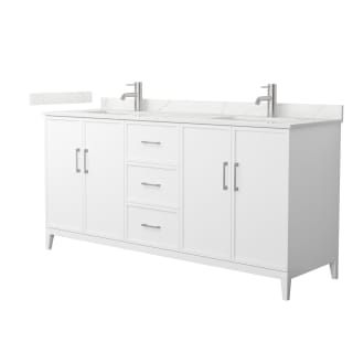 A thumbnail of the Wyndham Collection WCH717172D-QTZ-UNSMXX White / Giotto Quartz Top / Brushed Nickel Hardware