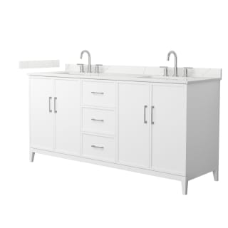 A thumbnail of the Wyndham Collection WCH717172D-QTZ-US3MXX White / Giotto Quartz Top / Brushed Nickel Hardware