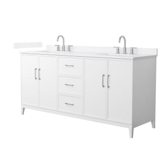 A thumbnail of the Wyndham Collection WCH717172D-QTZ-US3MXX White / White Quartz Top / Brushed Nickel Hardware