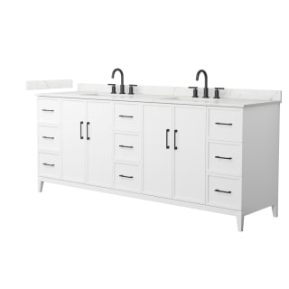 A thumbnail of the Wyndham Collection WCH717184D-QTZ-US3MXX White / Giotto Quartz Top / Matte Black Hardware