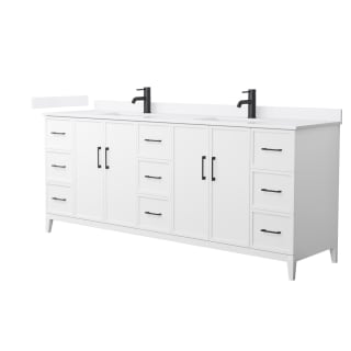 A thumbnail of the Wyndham Collection WCH717184D-QTZ-UNSMXX White / White Quartz Top / Matte Black Hardware