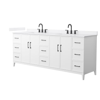 A thumbnail of the Wyndham Collection WCH717184D-QTZ-US3MXX White / White Quartz Top / Matte Black Hardware