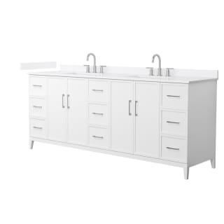 A thumbnail of the Wyndham Collection WCH717184D-QTZ-US3MXX White / White Quartz Top / Brushed Nickel Hardware