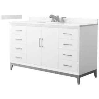 A thumbnail of the Wyndham Collection WCH818160S-QTZ-US3MXX White / Giotto Quartz Top / Brushed Nickel Hardware