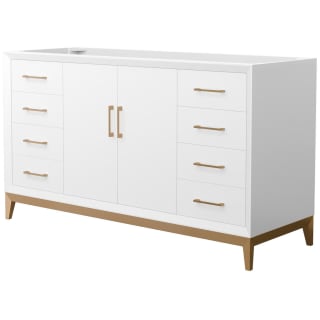 A thumbnail of the Wyndham Collection WCH818160S-CXSXX-MXX White / Satin Bronze Hardware